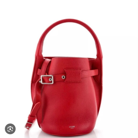 Celine Red Mini Bucket Bag - Picture 1 of 6